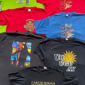 Colorful Men’s Graphic T-Shirts Set (7 shirts)